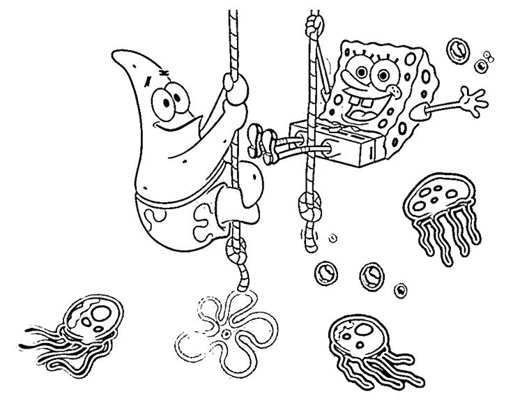 736x588 Spongebob Coloring Pages Pdf Free Printable Valentines