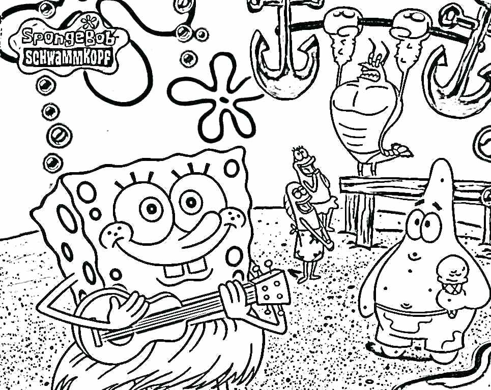 965x768 Spongebob Coloring Pages Printable Coloring Pages Printable Art