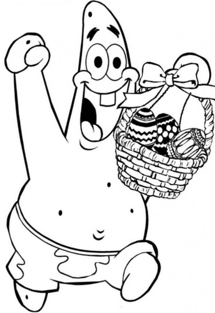 700x1021 Printable Spongebob Easter Coloring Pages Happy Easter