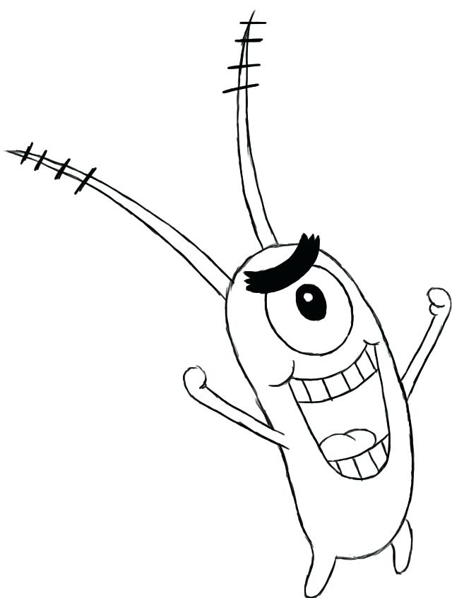 640x847 Printable Spongebob Plankton Coloring Page Printable Printable