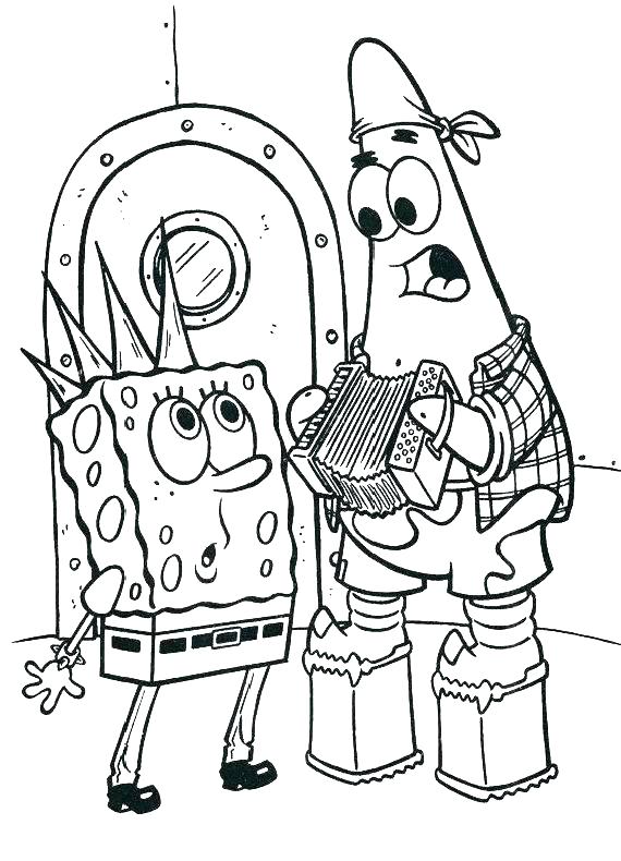 570x790 Spongebob Halloween Coloring Pages Coloring Pages