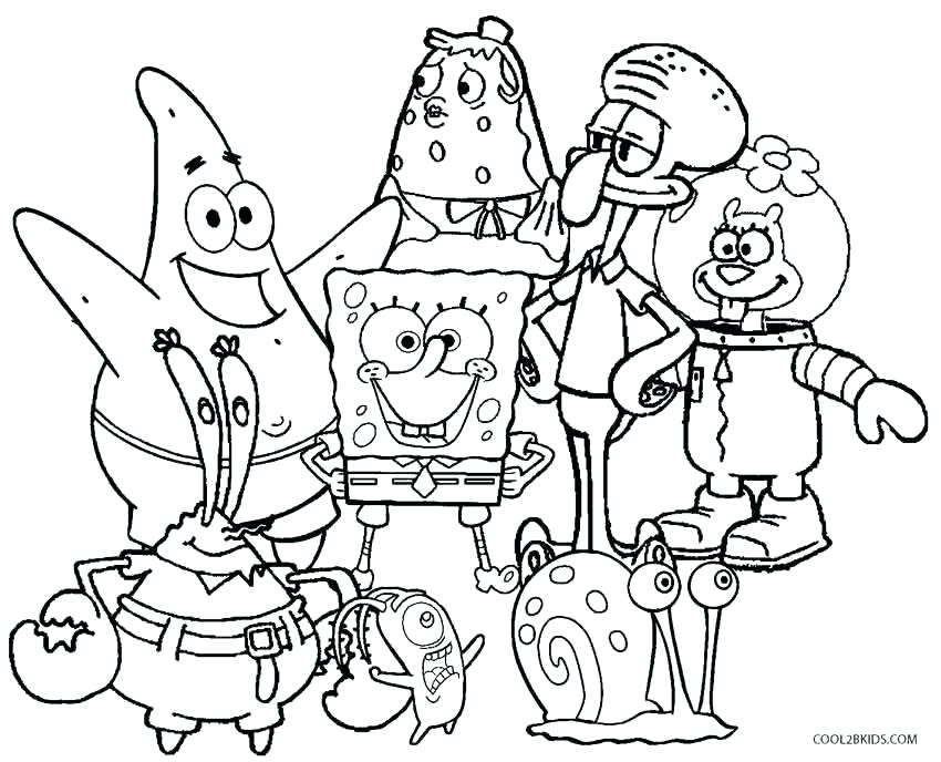 850x688 Spongebob Printable Coloring Pages Coloring Pages For Printable