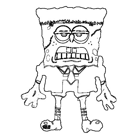 480x480 Spongebob Halloween Coloring Pages Spongebob Halloween Coloring