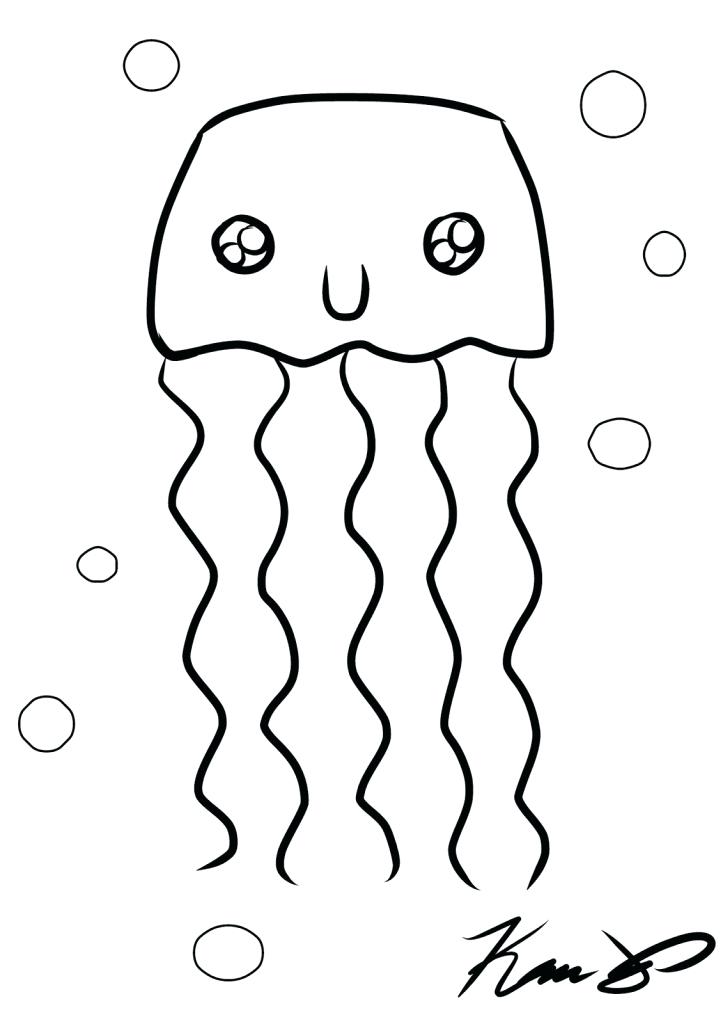 723x1024 Jelly Fish Coloring Page Jellyfish Underwater Coloring Page