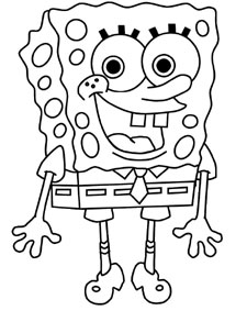 225x293 Kids Under Spongebob Squarepants Coloring Pages