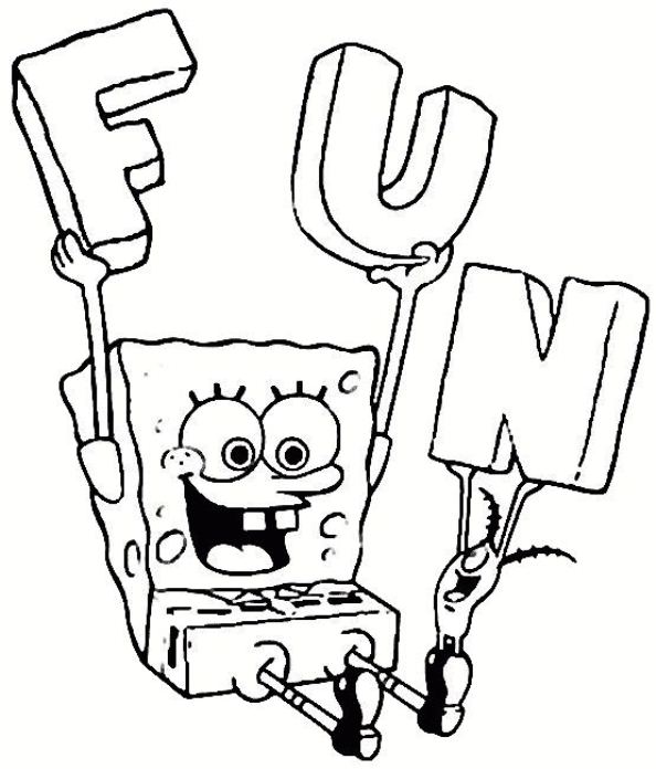 594x696 Kids N Coloring Pages Of Spongebob Squarepants