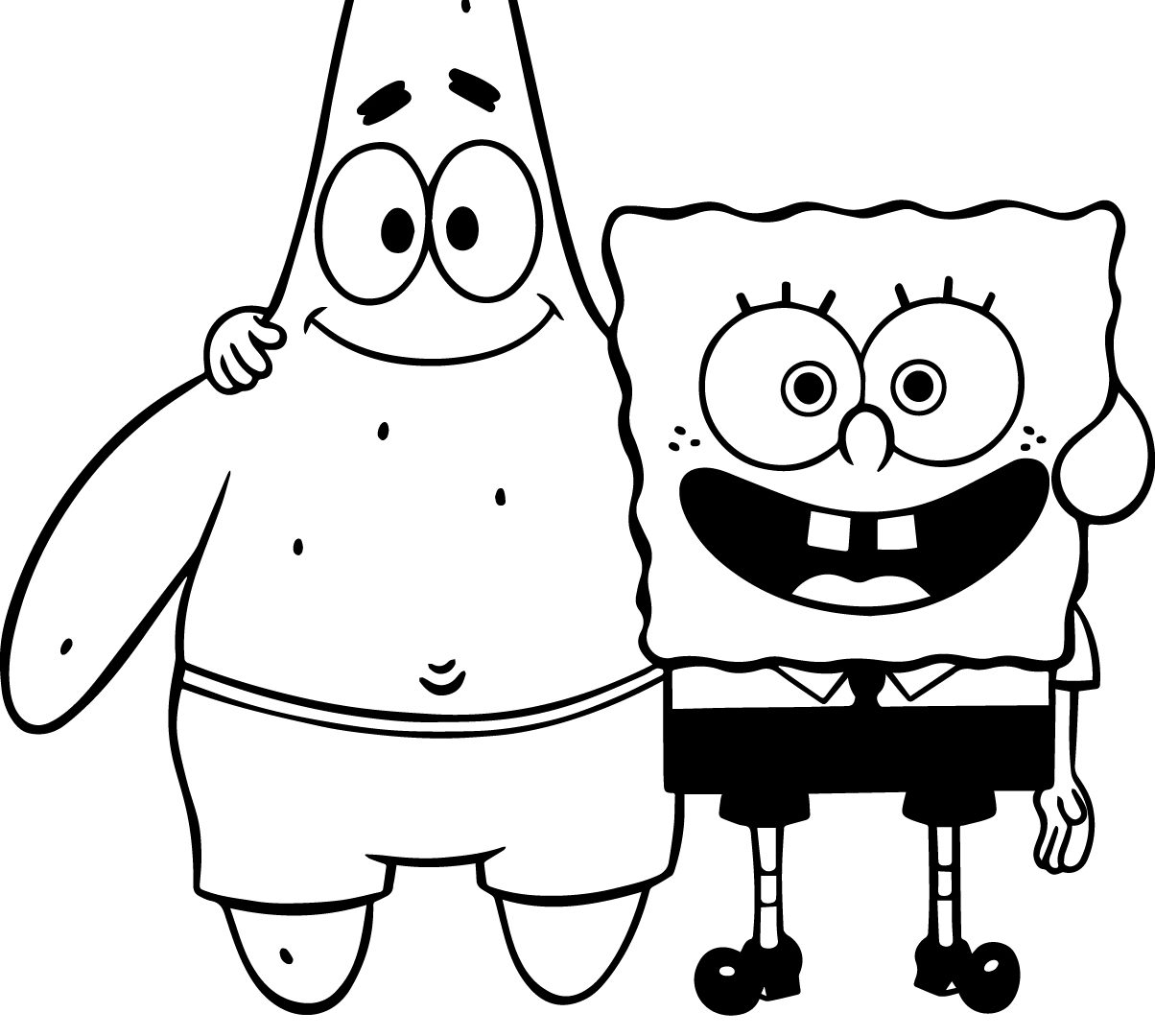 1204x1080 For Kid Spongebob Coloring Sheet Pages Free Printable Cartoons