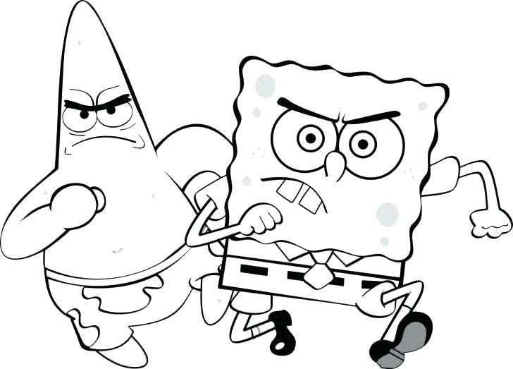 728x523 Sponge Bob Square Pants Coloring Pages Pictures To Color Baby