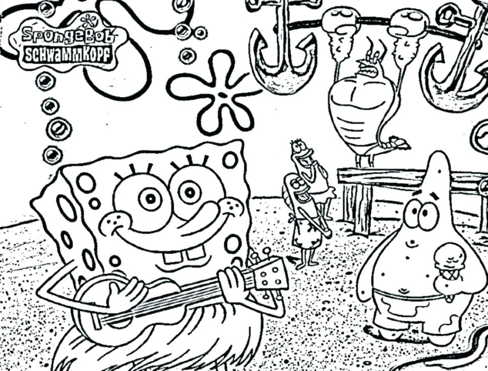 970x738 Spongebob Squarepants Coloring Pages Coloring Pictures Spongebob