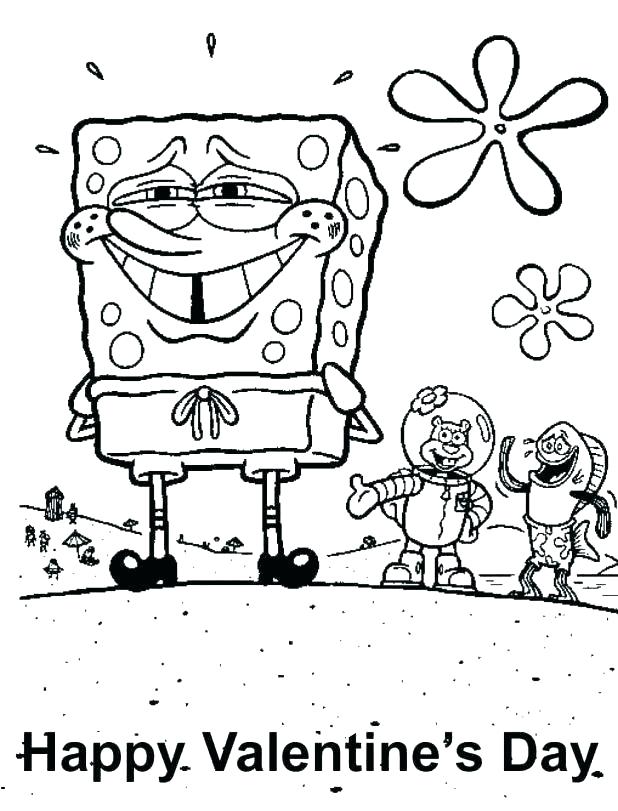 618x811 Spongebob Valentines Day Coloring Pages Valentines Day Coloring