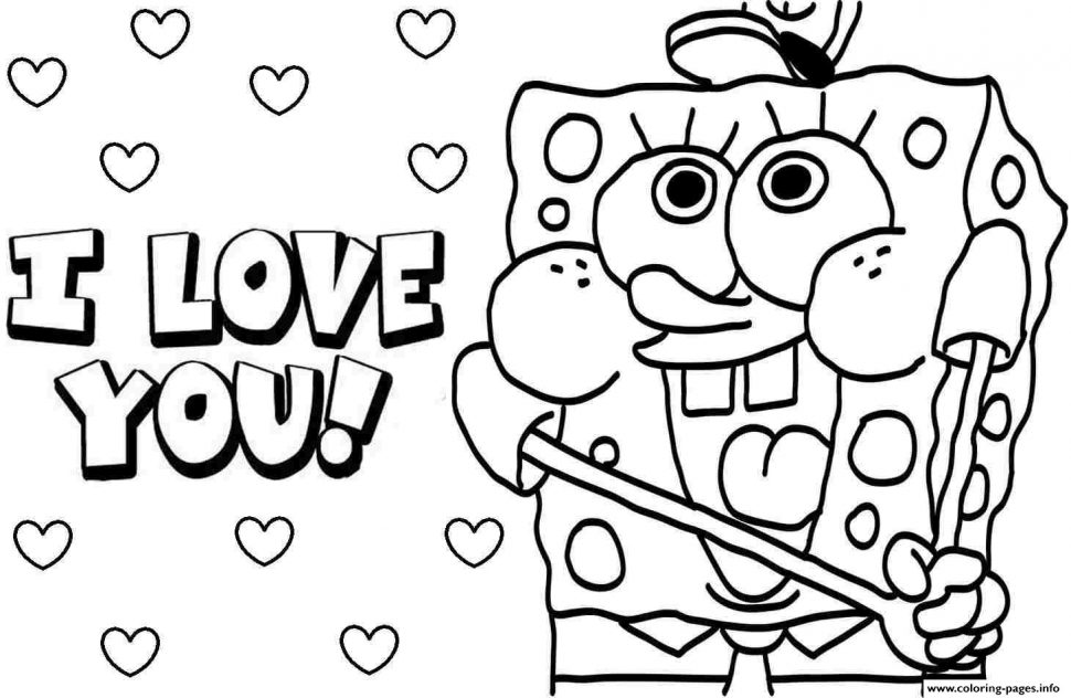 970x632 Spongebob Valentines Day Coloring Pages Coloring Spongebobng Book