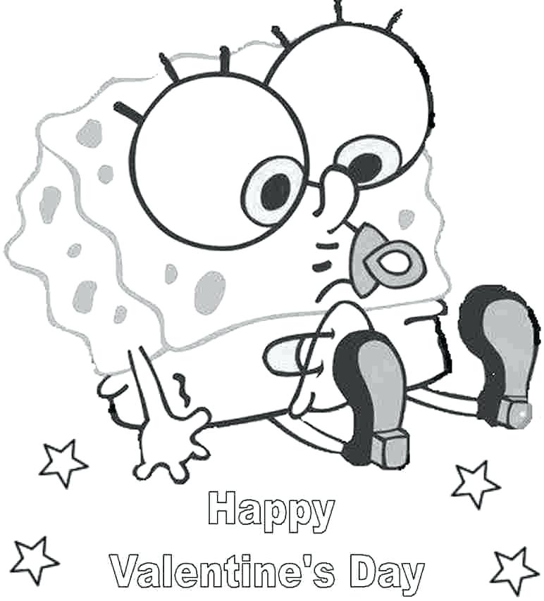772x854 Spongebob Valentine Coloring Pages Spongebob Valentines Day