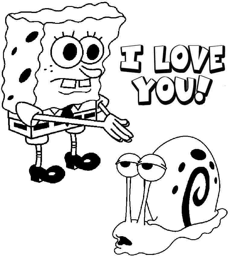 762x852 Spongebob Valentines Day Coloring Pages Spongebob Valentine
