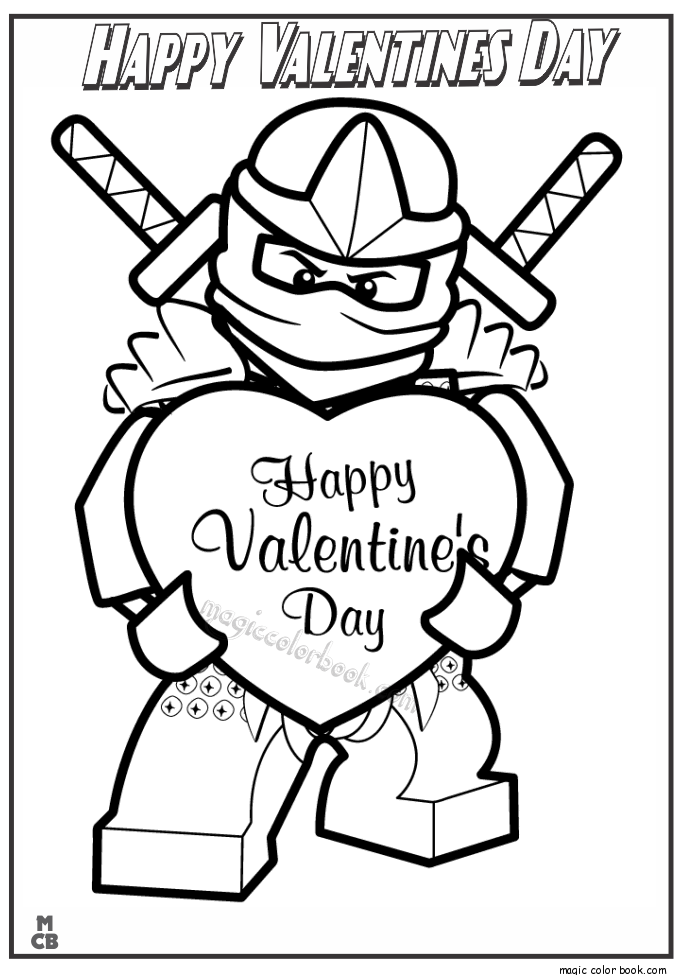 685x975 Happy Valentines Day Coloring Pages Ninjago