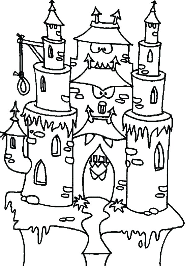 600x892 Haunted Castle Coloring Pages Ring Pages For Teens Witch Free
