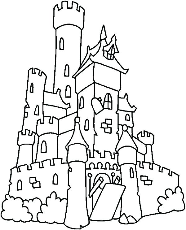 600x743 Haunted House Coloring Pages Haunted House Coloring Page Monster