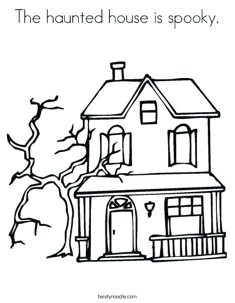 468x605 Haunted Mansion Coloring Pages Haunted House Coloring Pages