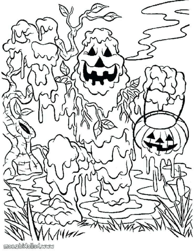 738x954 Halloween Scary Coloring Pages Scary Pictures To Color