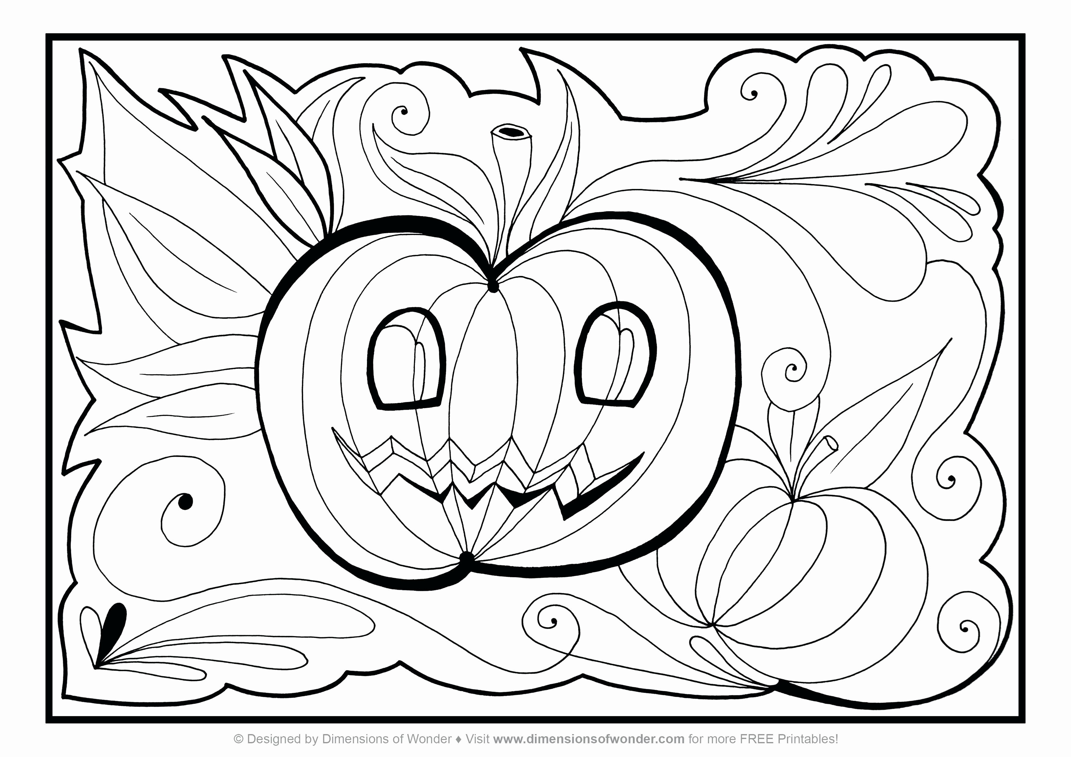 3508x2480 Spooky Halloween Coloring Pages Luxury Halloween Color Free