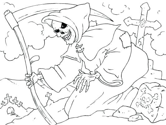 533x400 Scary Halloween Coloring Pages Printables Scary Coloring Pages