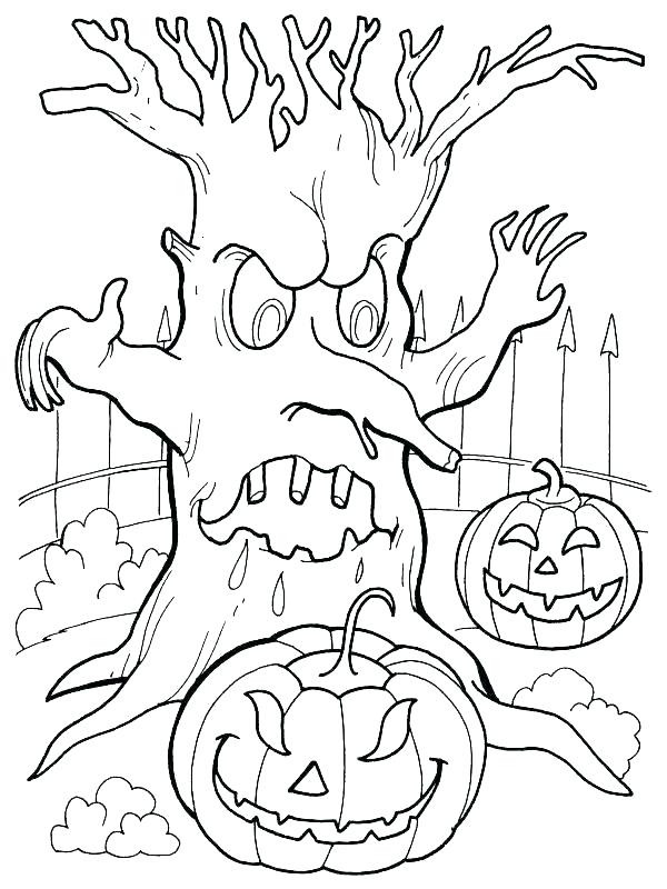 600x800 Coloring Scary Halloween Coloring Pictures Pages Free Colouring