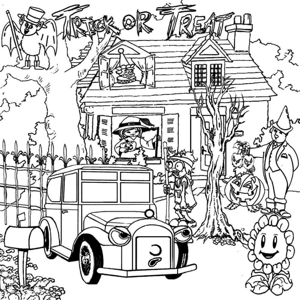 1024x1024 Haunted House Coloring Pages Superior Haunted House Colouring Page
