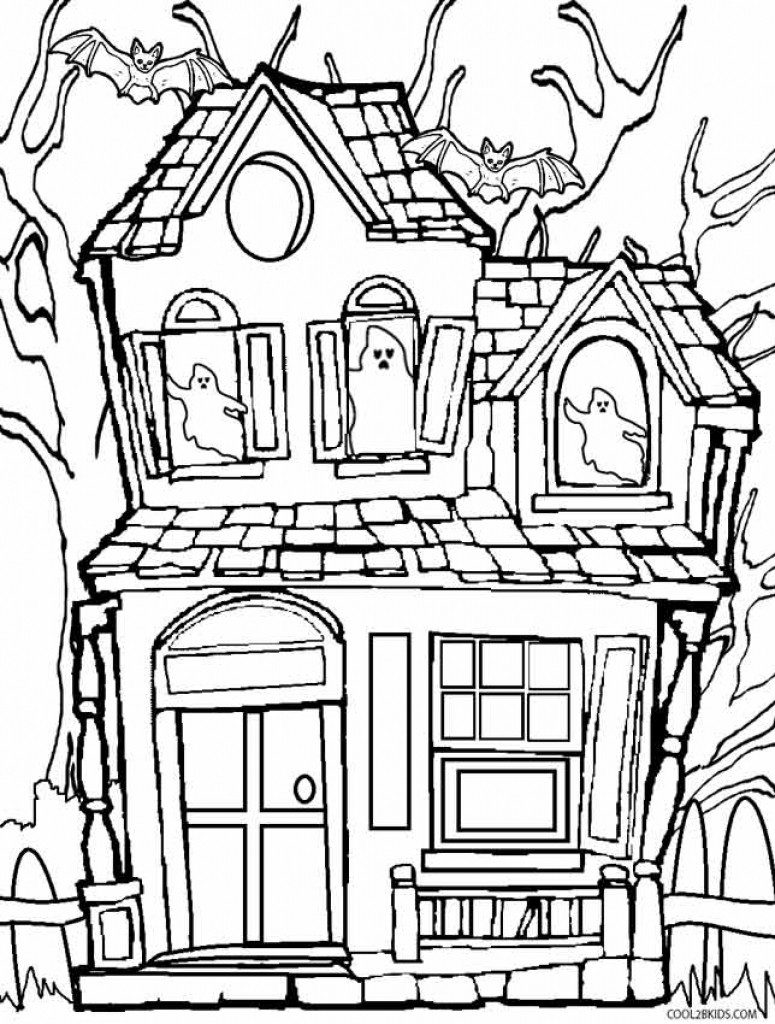 775x1024 New Haunted House Coloring Page About Remodel Coloring Pages