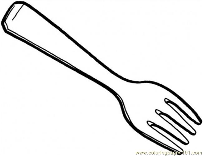650x502 Fork Knife Spoon Coloring Pages