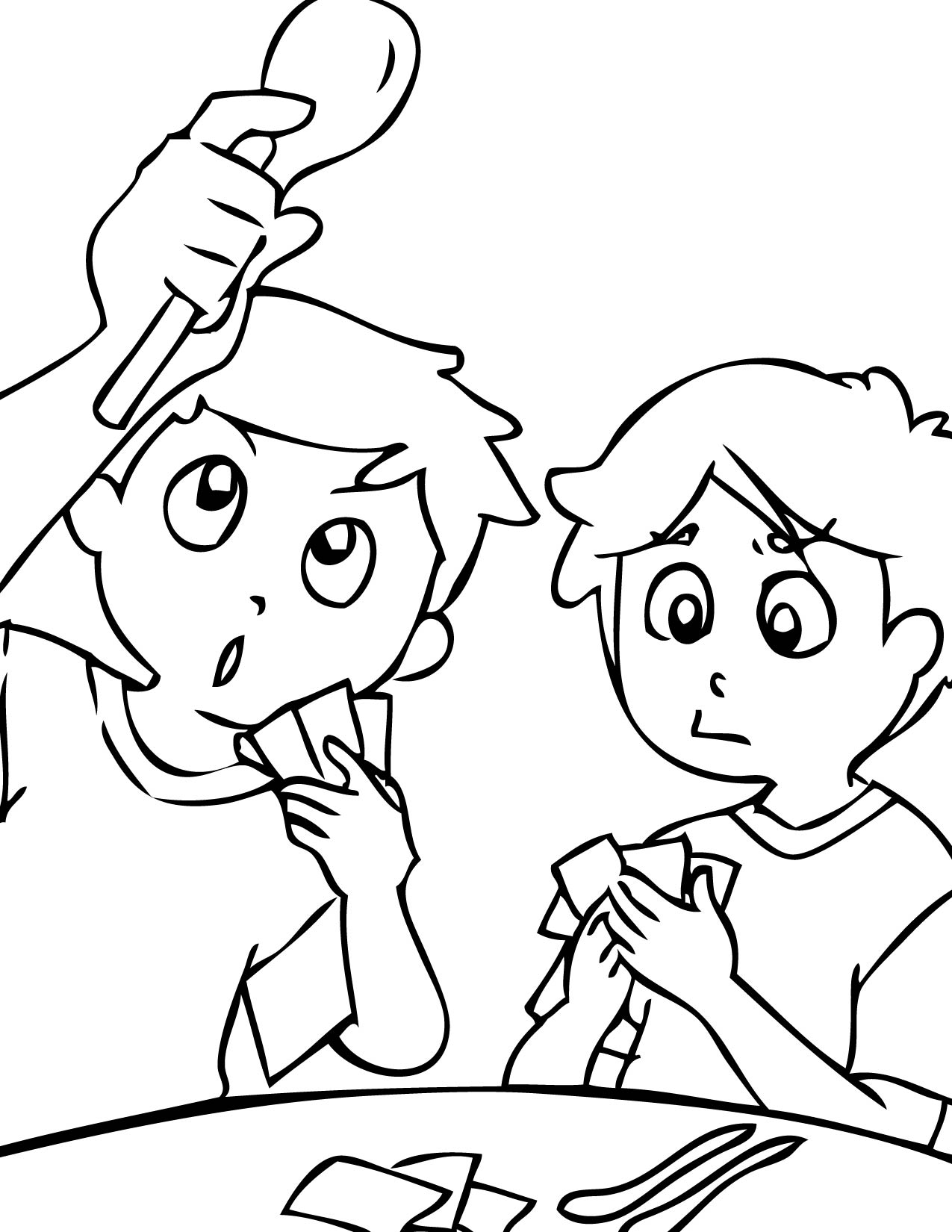 1275x1650 Spoons Coloring Page