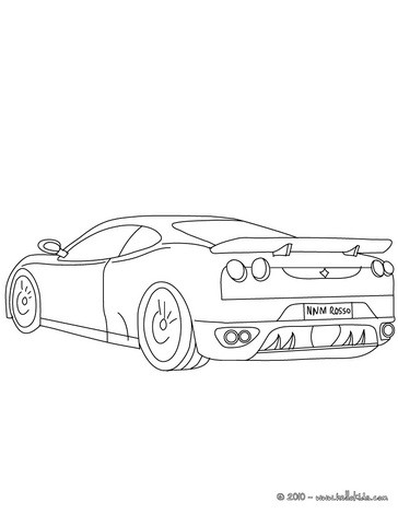 364x470 Sports Car Coloring Pages