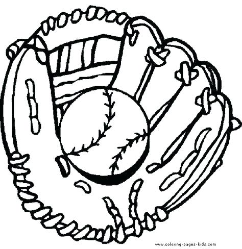 474x488 Coloring Pages For Kids Baseball And Glove Color Page Ball Sports