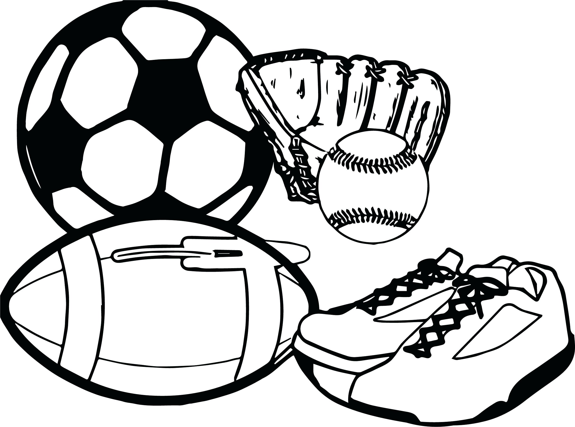 2433x1804 Sports Balls Coloring Pages