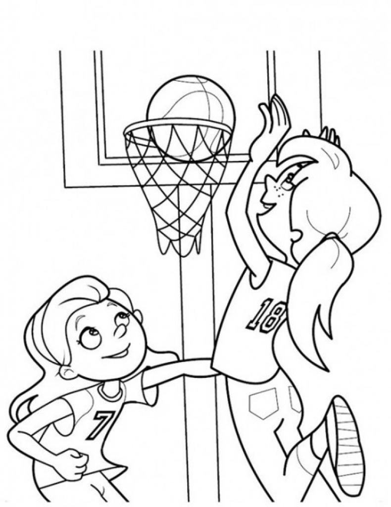 790x1024 Basketball Coloring Page Pages Sports Logos Fresh Nba Pics S