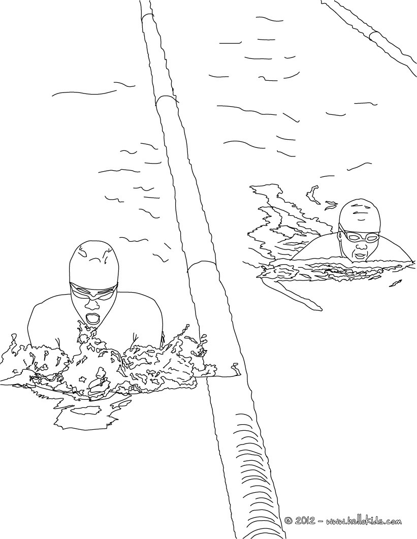 821x1061 Freestyle Swimming Sport Coloring Pages