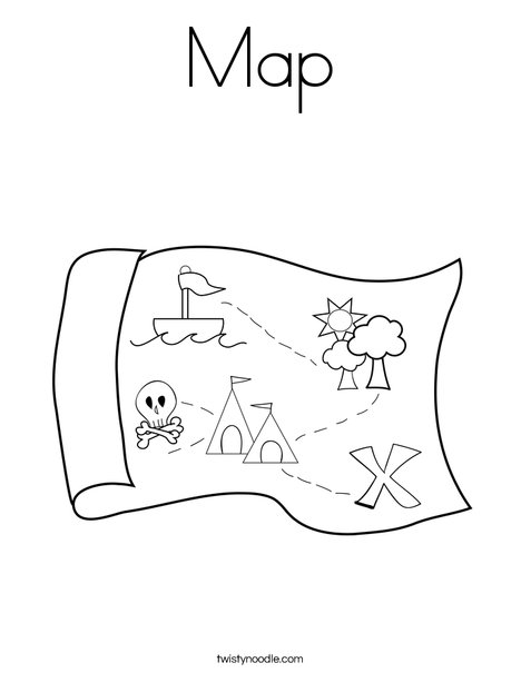 468x605 Map Coloring Page