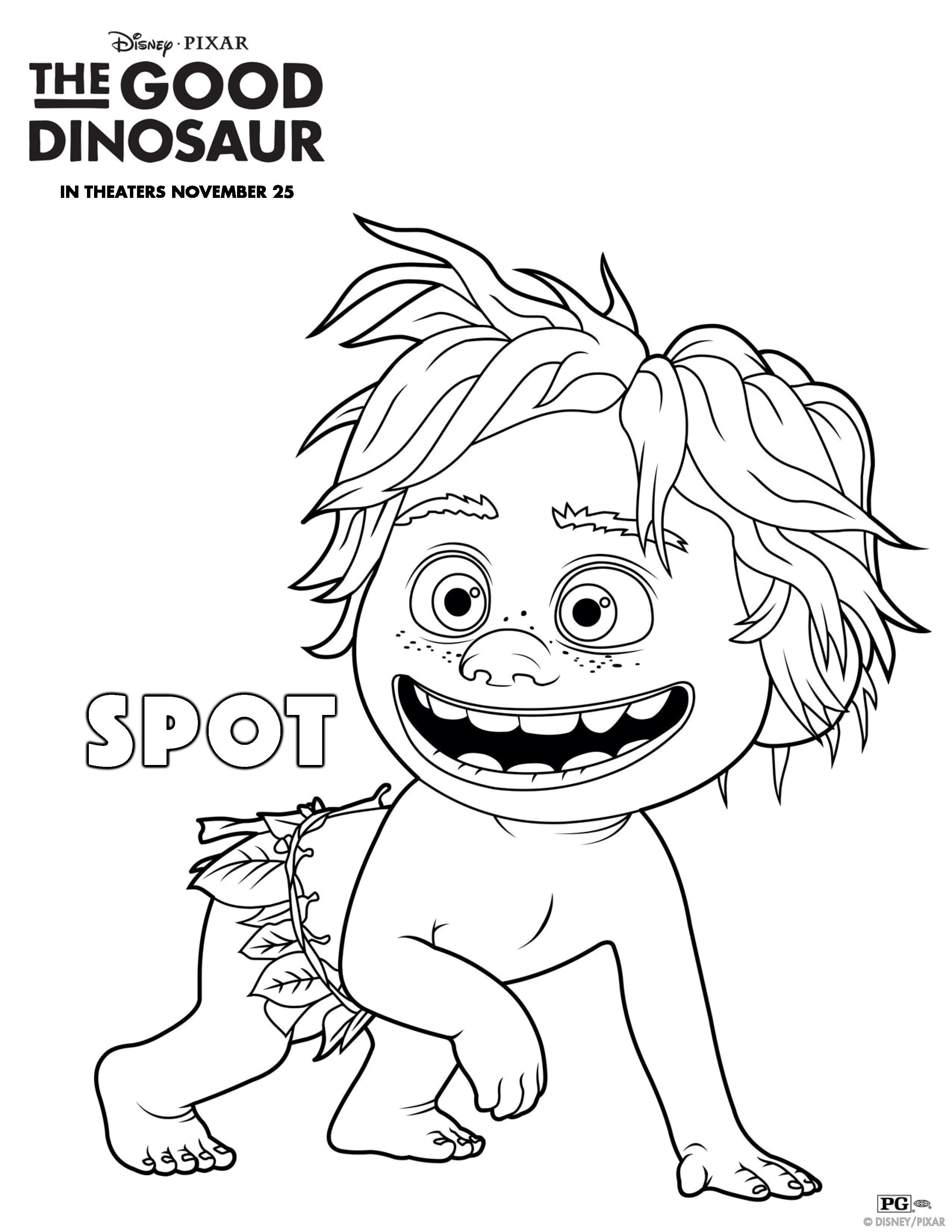 2550x3300 The Good Dinosaur Spot Coloring Page Fun With The Good Dinosaur