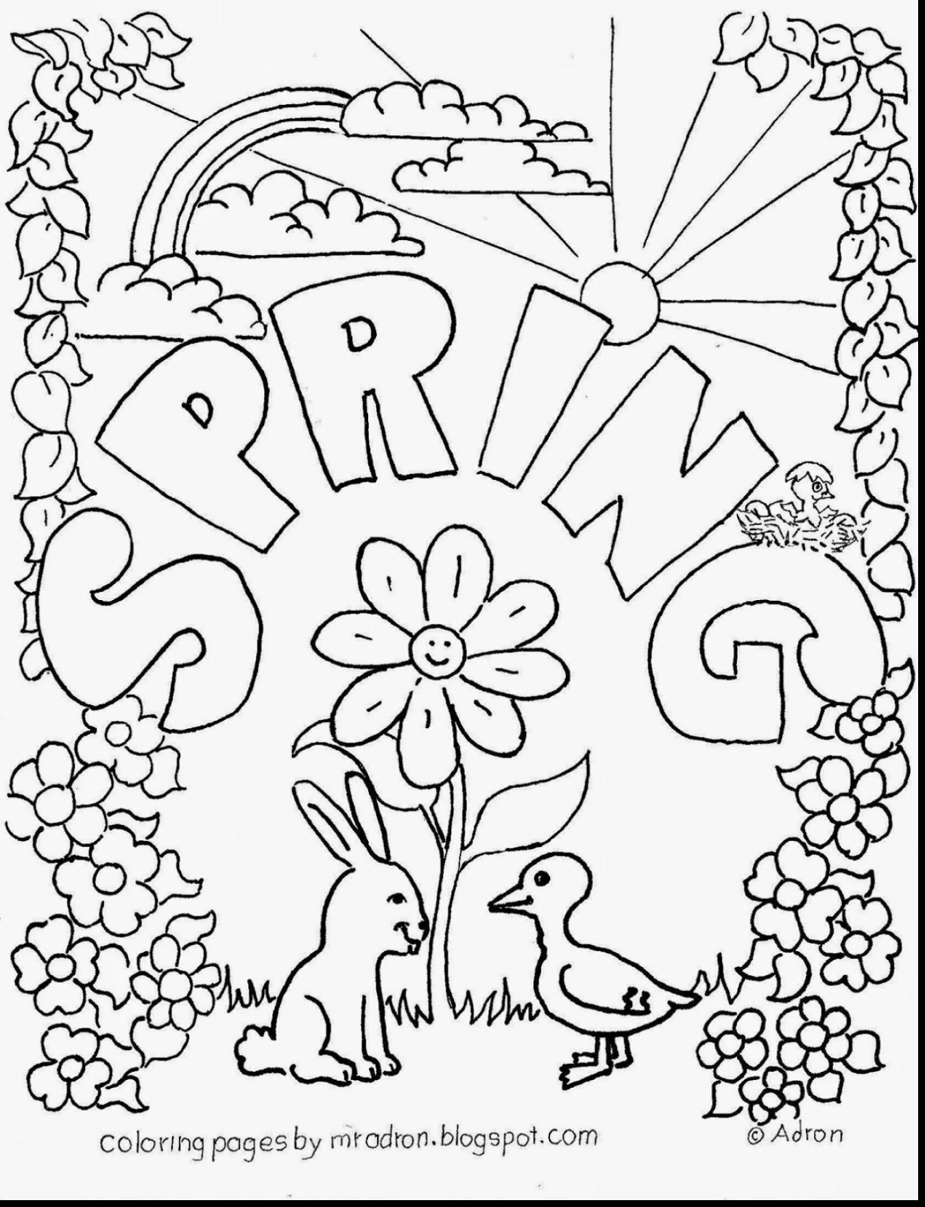 1349x1760 Good Adult Spring Coloring Page With Pages At Printable