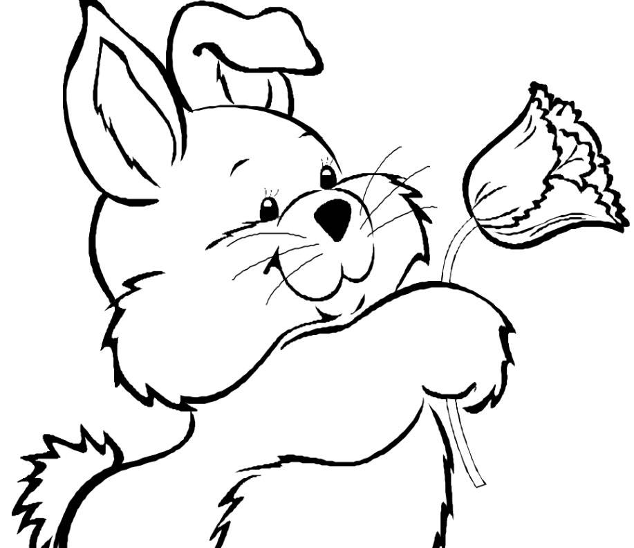 917x792 Cute Easter Bunny Coloring Pages