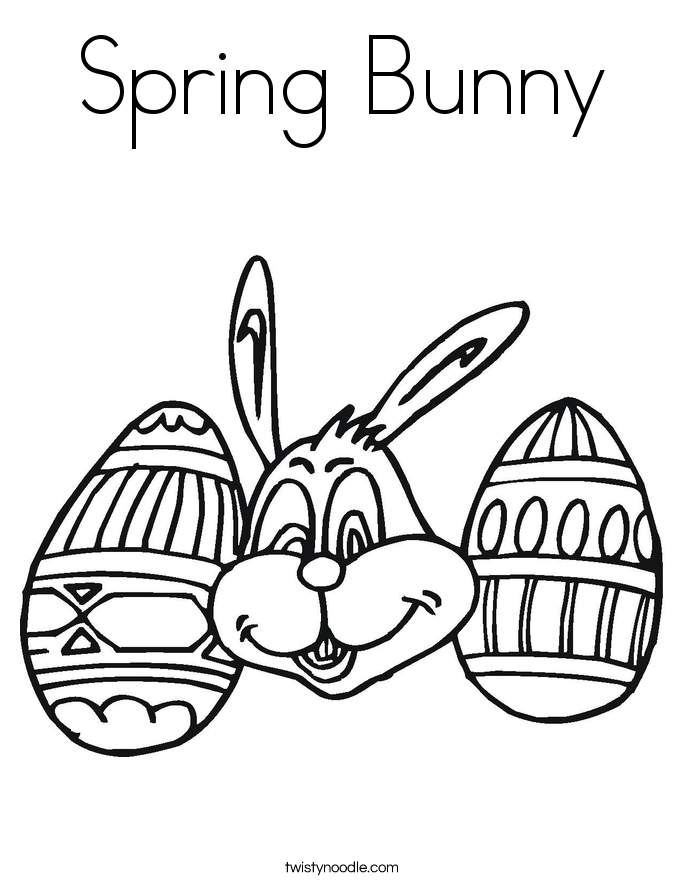 685x886 Spring Bunny Coloring Page
