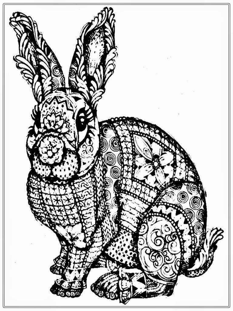 768x1024 Free Adult Coloring Pages To Print Free Rabbit Coloring Pages