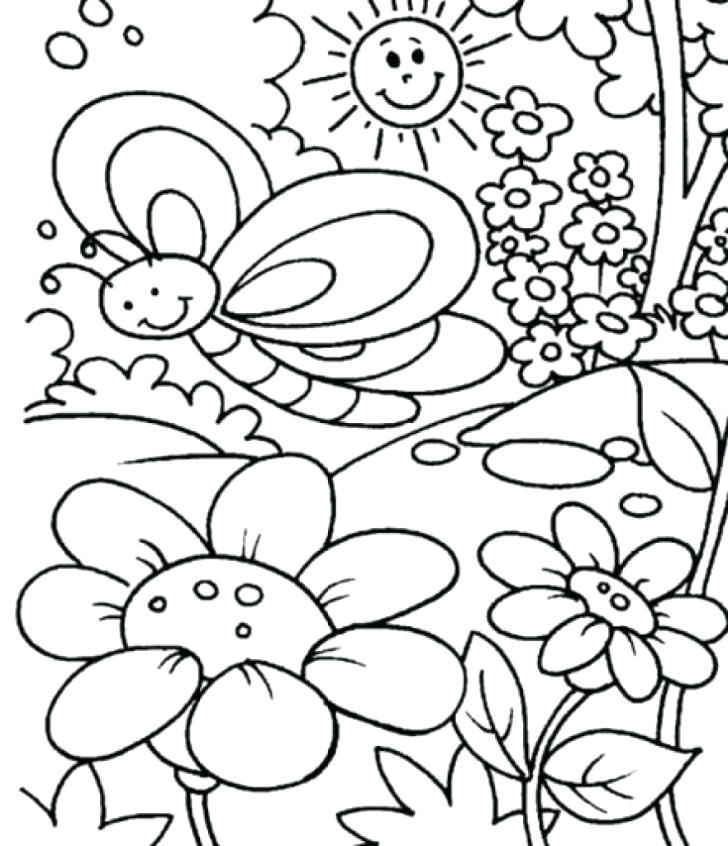 728x846 Preschool Spring Coloring Pages Vintage Preschool Spring Coloring