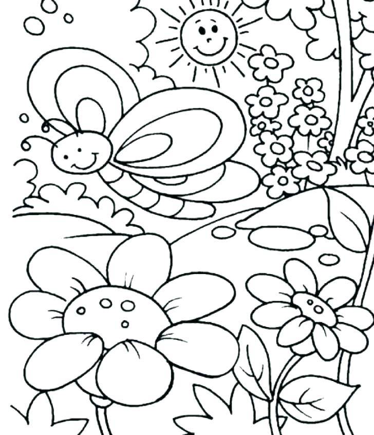 728x846 First Day Of Spring Coloring Pages Kindergarten Coloring Pages