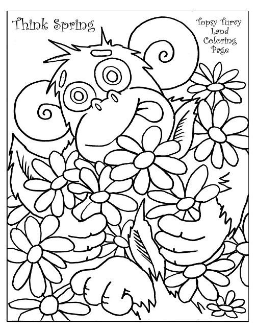 502x650 Spring Coloring Pages For First Grade Animal