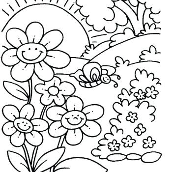 350x350 Kids Spring Coloring Pages Or Spring Coloring Pages For Kids