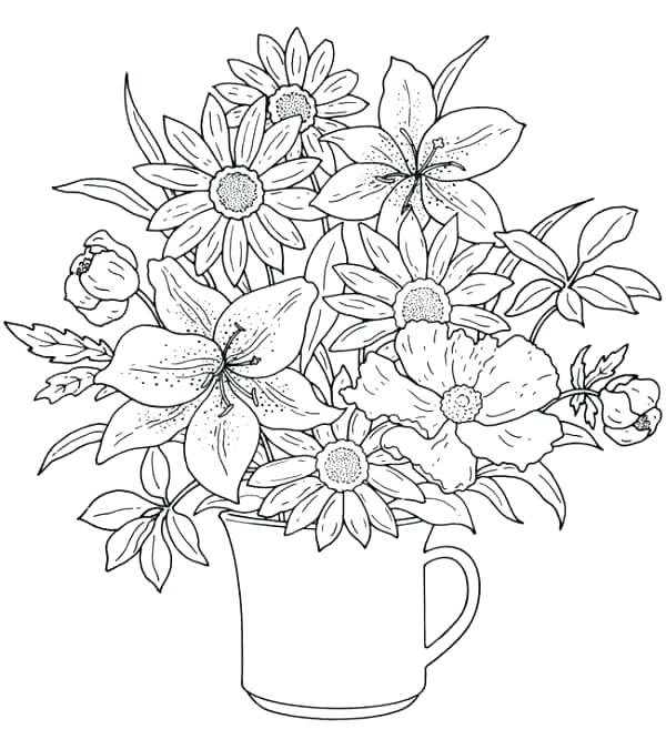 600x666 Spring Coloring Pages Spring Coloring Pages For Kids Printable