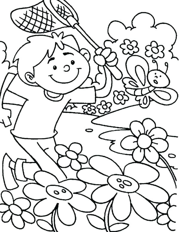600x776 Spring Coloring Pages For Preschoolers Free Spring Coloring Pages
