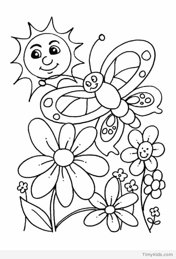 595x872 Spring Coloring Pages Timykids