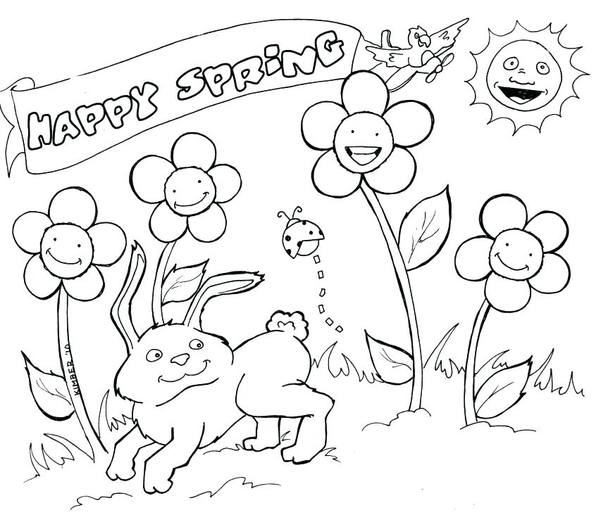 863x742 Printable Spring Coloring Pages Spring Coloring Pages Springtime
