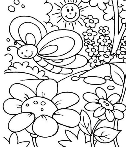 444x516 Spring Coloring Pages Pdf