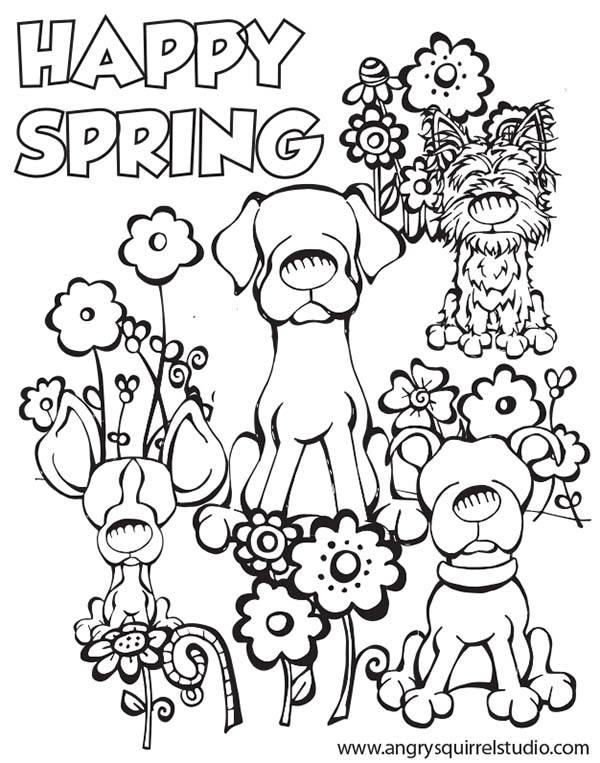 600x763 Spring Coloring Pages Happy Spring Superb Free Printable Spring